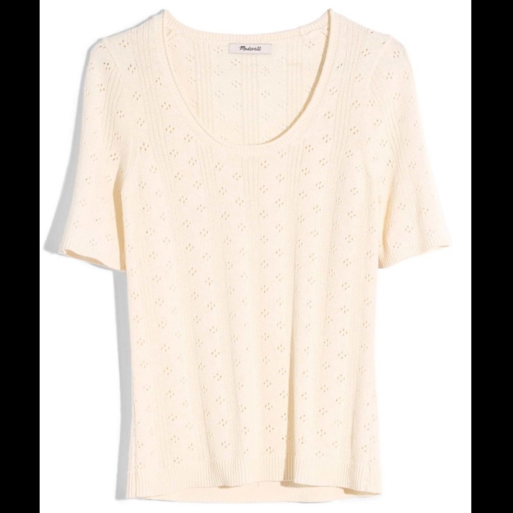 NWT Madewell Pointelle Willford Sweater Tee